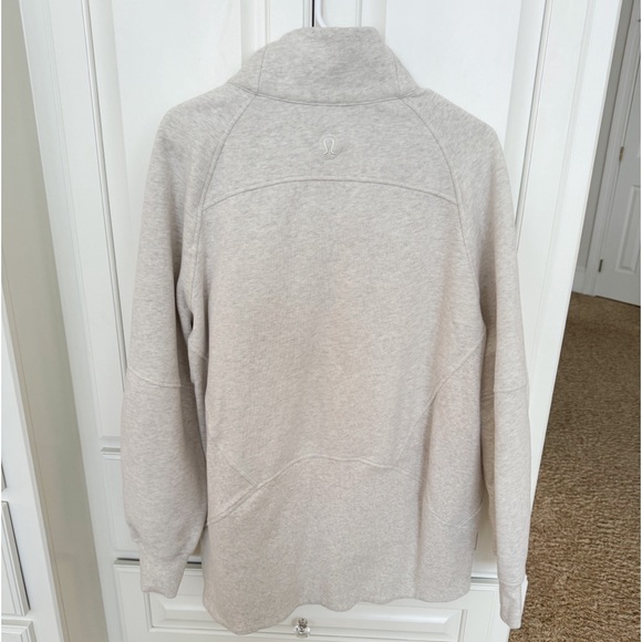 Lululemon Heathered Bone Scuba Half Zip - Picture 2 of 3